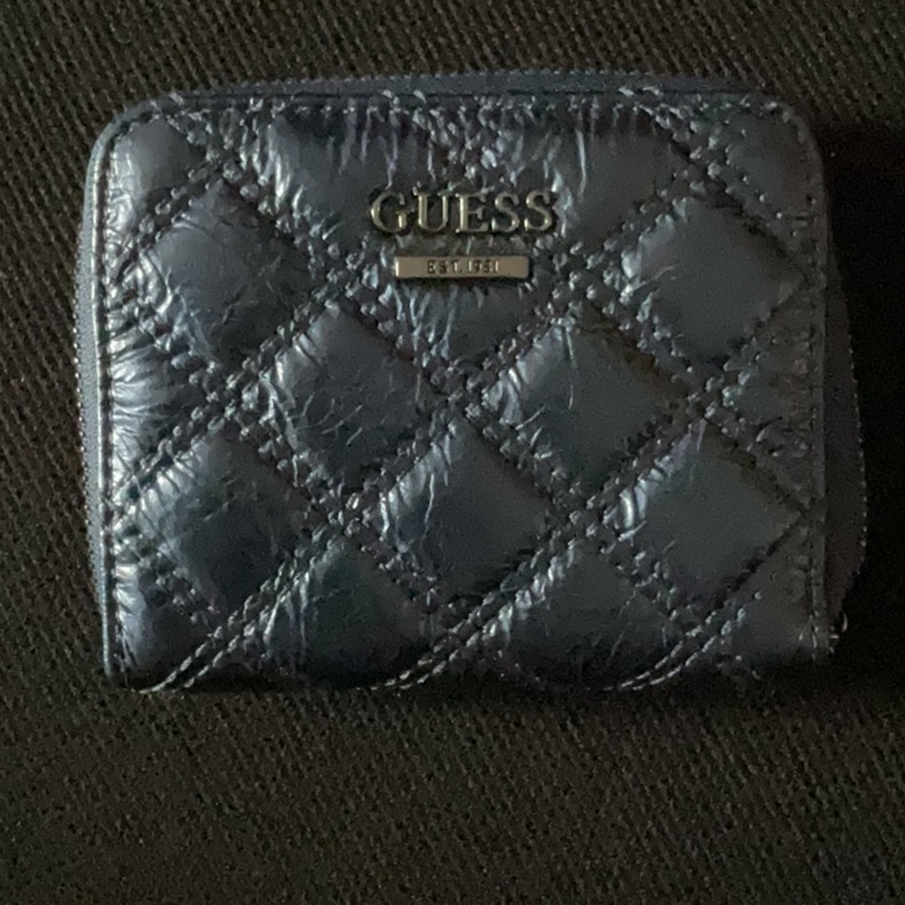 GUESS Quilted Blue Wallet